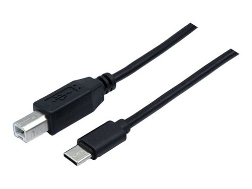 exertis Connect - Câble USB - 24 pin USB-C (M) pour USB type B (M) - USB 2.0 - 1.8 m - noir