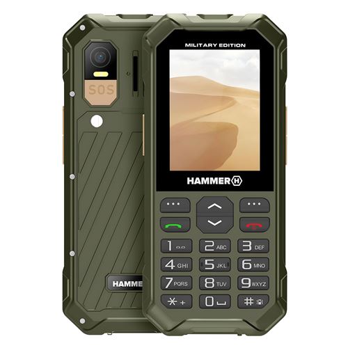 HAMMER T&eacute;l&eacute;phone Portable  6 LTE Military Edition Double SIM 4G &Eacute;tanche IP68  Vert fonc&eacute;
