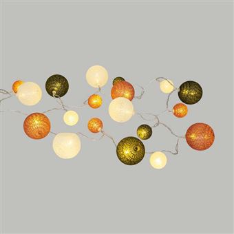Guirlande 20 Boules Disco LED 300cm - Piles - Décoration Fête, Noël, Mariage - Style Oriental