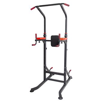 Station de musculation - Chaise romaine - Force - noir et rouge