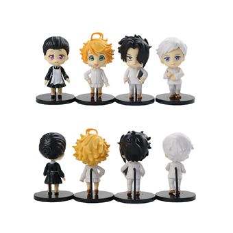 Lot De 3 Figurines The Promised Neverland – Norman, Emma, Ray – 16 Cm – PVC – Pose Assise – Décoration Bureau – Cadeau