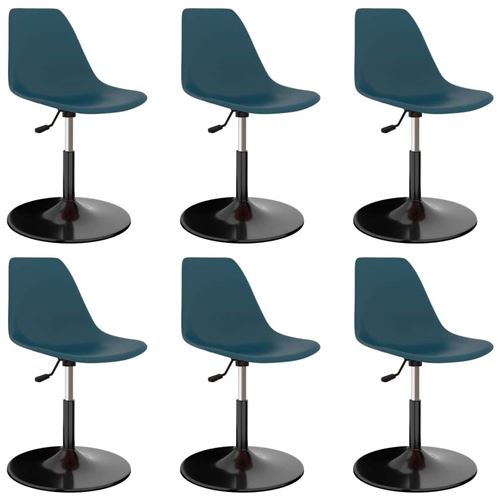 vidaXL Chaises de salle à manger pivotantes 6 pcs Turquoise PP