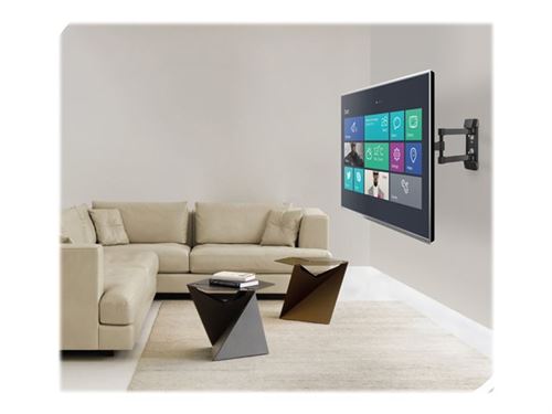 PureMounts PM-FM12-200 - Haakje - voor plat scherm - staal - zwart - schermgrootte: 23-42 - te bevestigen aan de muur