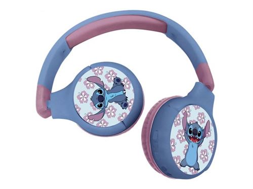 Lexibook Disney Stitch - Écouteurs avec micro - sur-oreille - Bluetooth - filaire, sans fil - jack 3,5mm