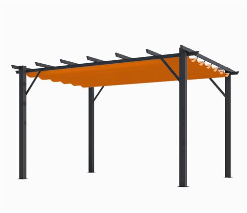 Habrita - Pergola aluminium 12 m2 gris anthracite per 4030 gr - gris