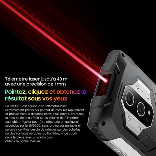 Blackview BV9300 12GB 256GB Télémètre laser Noir