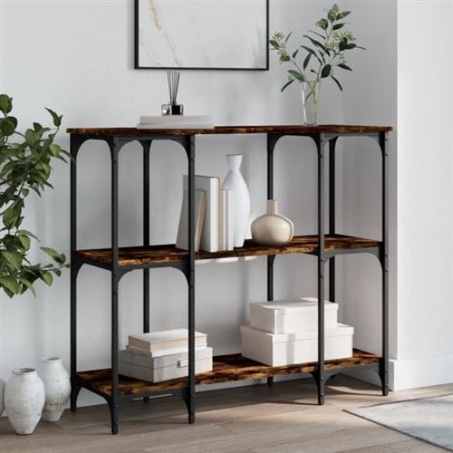 VIDAXL - Table console - Chêne fumé - 102x35x90 cm - Image 2