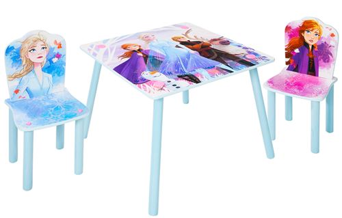 Ensemble table et 2 chaises pour enfants motif Reine des neiges - PEGANE -