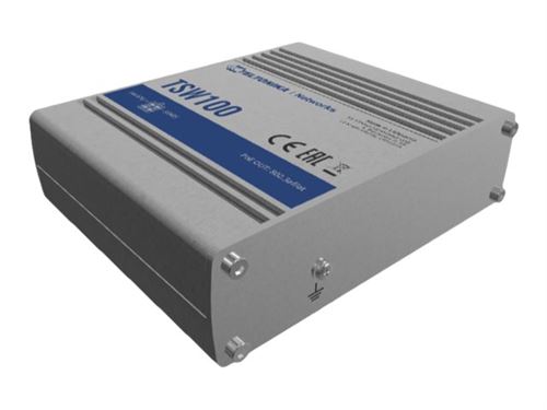Non Communiqué Teltonika Tsw100 - Commutateur - Non Géré - 5 X 10/100/1000 (1 Poe) - De Bureau - Poe (120 W) - Tension Cc