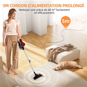 Aspirateur Sans Sac 1000 W - Puissance Aspiration élevée - Câble 4 M Automatique - 1,5 L - Buses Incluses - Pour Maison Et Voiture - 6