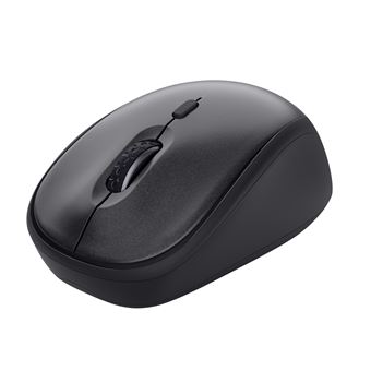 Trust TM-201 - Souris - silencieuse - pour droitiers - optique - 4 boutons - sans fil - 2.4 GHz - récepteur sans fil USB - noir - 1