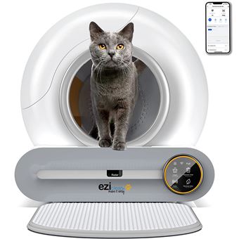 Litière robot autonettoyante connectée - maison de toilette pour chat eziclean® CATBOT K8i