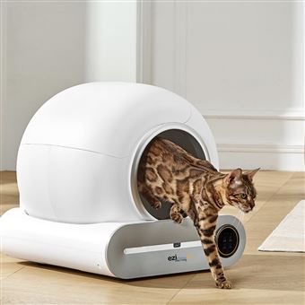 Litière robot autonettoyante connectée - maison de toilette pour chat eziclean® CATBOT K8i