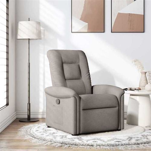 Non Communiqué Gris Vidaxl Fauteuil Réglable Tissu Taupe