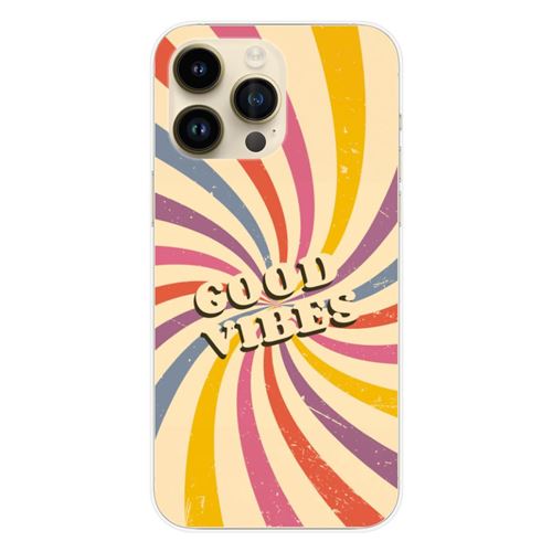 Coque en silicone imprimée compatible Apple iPhone 14 Pro Max Good vibes