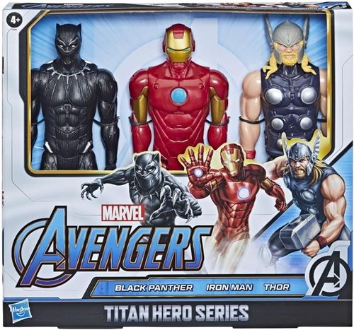 Coffret Marvel Titan Hero, Black Panther, Thor, Iron Man