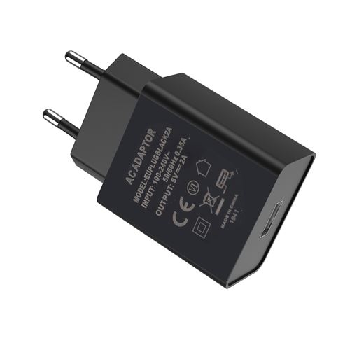 Chargeur Secteur vers USB 5V 2A TechExpert 10Watts noir Chargeur Secteur vers USB 5V 2A TechExpert 10Watts noir