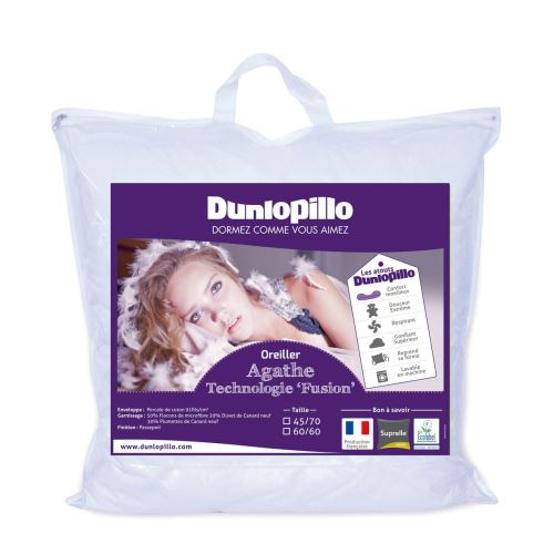 Oreiller Agathe Moelleux - 45/70 - DUNLOPILLO
