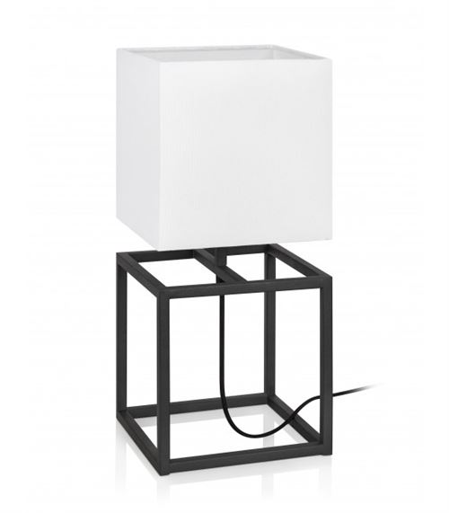 Lampe de table CUBE Noire et blanche