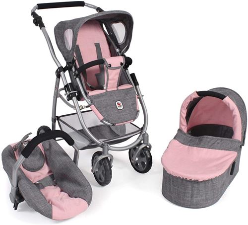Bayer Chic 2000 637 15 - La poussette combinée pour poupée 3 en 1 EMOTION ALL IN - Coloris 15