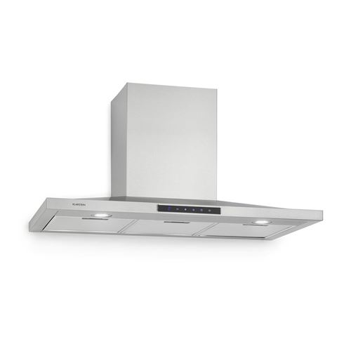 Klarstein Eliana Hotte murale aspirante 90 cm forme pyramide 620 m³/h classe B - Design inox