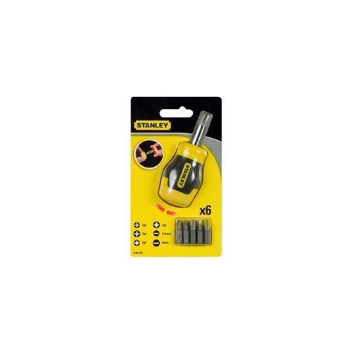 Tournevis porte-embouts boule + 6 embouts Stanley - 0-66-357 - Outillage