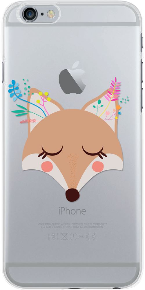 Coque souple motif renard pour iPhone 6/6S