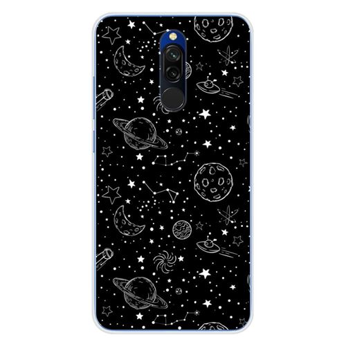 Coque en silicone imprimée compatible Xiaomi Redmi 8 Galaxy draw