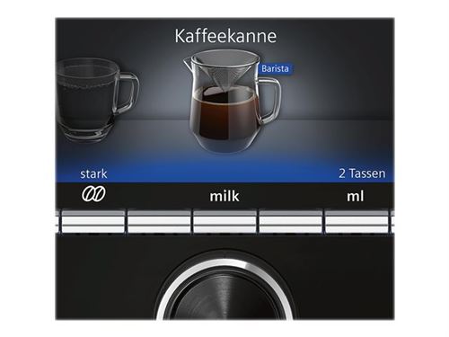 Siemens EQ.9 plus s500 TI955F09DE - Machine à café automatique avec buse vapeur Cappuccino - 19 bar - noir/inox