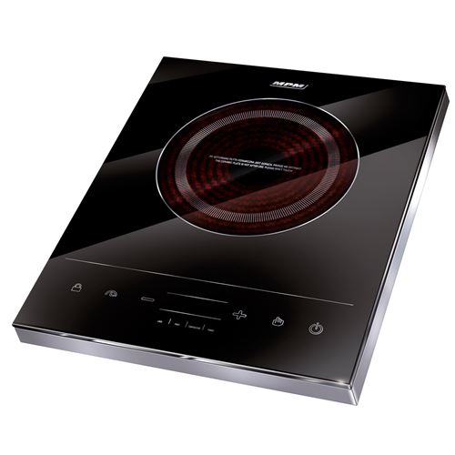 Plaque à induction portative, surface en verre, contrôle tactile MPM MKE-06 1800W Noir
