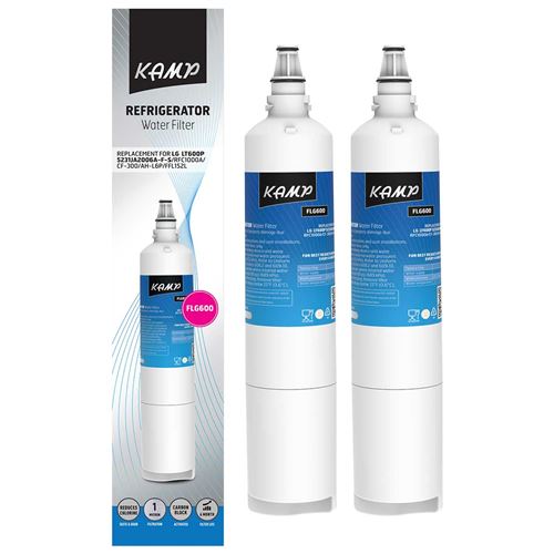 2x Filtre KAMP FLG600 remplace LT600P - LG5231 JA2006B - LG5231 JA2006A - LGF200 - 480181701126 . Normes ANSI/NSF42 & 53.
