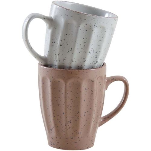 Aubry Gaspard - Mug vintage en grès 470ml (Lot de 2)