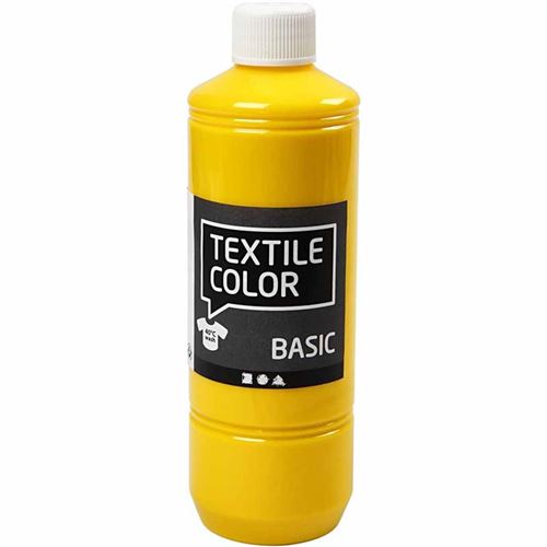 Creotime peinture textile Basic 500ml jaune