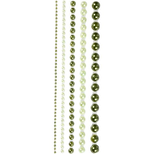 Vivi Gade perles auto-adhésives demi-adhésives 2/8 mm vert 140 pièces