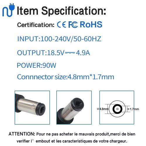 Chargeur Compatible pour pc portable HP Pavilion DV4108 DV4108 DV4109 DV4110 DV4111 Chargeur et cable d alimentation PC Achat prix fnac