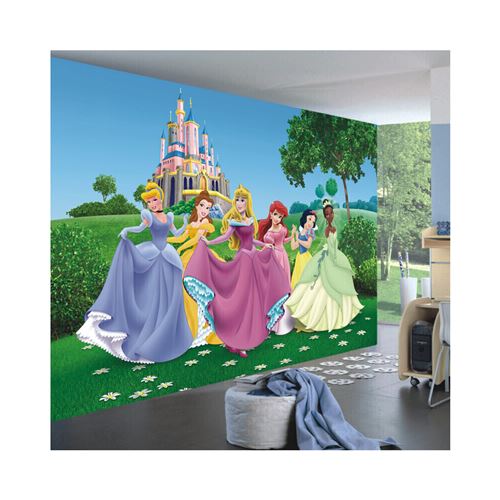 AG ART Papier peint XXL intisse Château Princesse Disney 360X270 CM