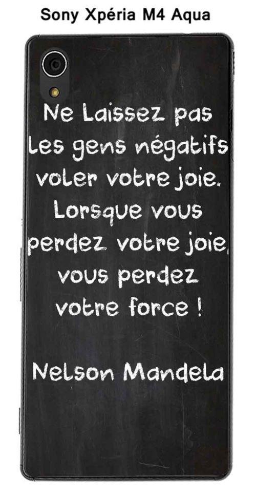 Coque Citation tableau-2 pour Sony Xpéria M4 Aqua