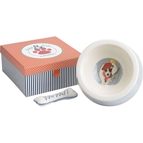 Animalerie Set Cadeau pour Chien Gamelle et Jouet