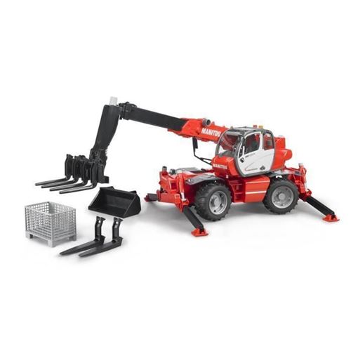 Bruder - 2129 - véhicule miniature - manitou télescopique mrt 2150 avec accessoires