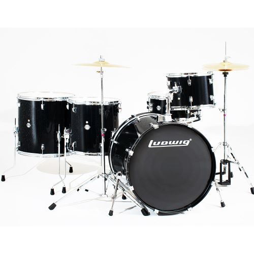 Ludwig LC17611 Accent Power Plus batterie acoustique 5 fûts Black Sparkle