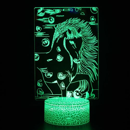 Stack - Lampe 3D Tactile - Veilleuse Enfant - Motif Cheval - Avec Télécommande - Image 2