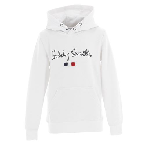 Sweat capuche hooded Teddy smith Seven blanc cap sw jr Blanc Taille : 12ans rèf : 56451