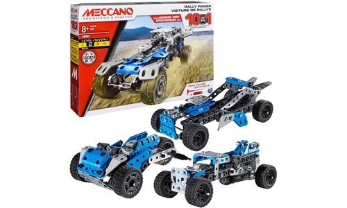 Meccano , Voiture de rallye à construire 10 en 1 de la gamme S.T.I.M avec roues et pièces mobiles