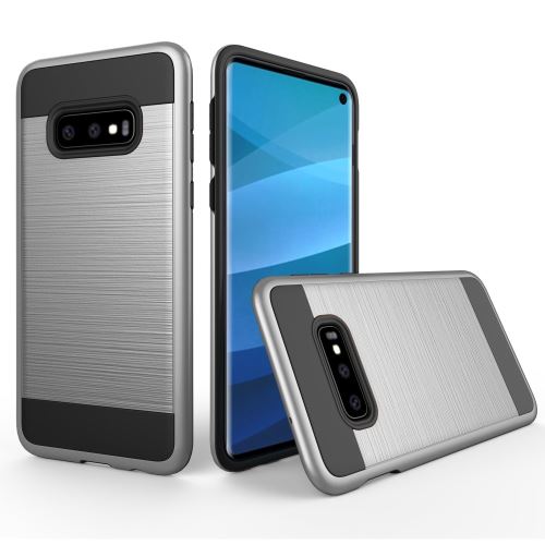 Coque en TPU hybride argent pour votre Samsung Galaxy S10