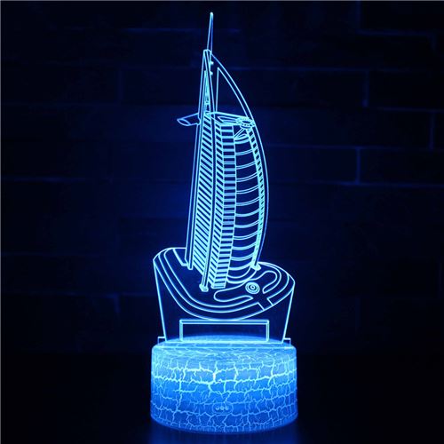 Lampe 3D Tactile Veilleuses Enfant 7 Couleurs avec Telecommande - Immeuble #329