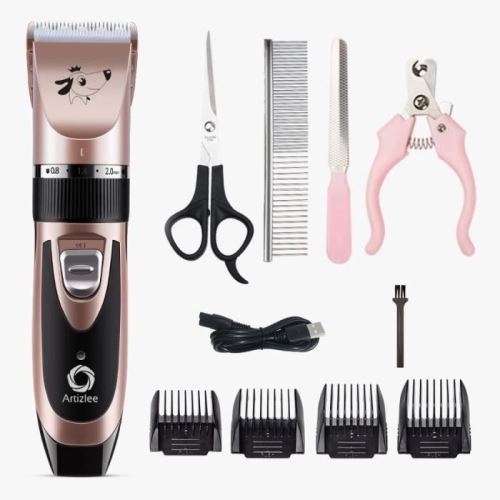 Meilleurs prix pour Artizlee Tondeuse à Cheveux Pour Animaux Chien Chat Electrique Sans Fil - Rose