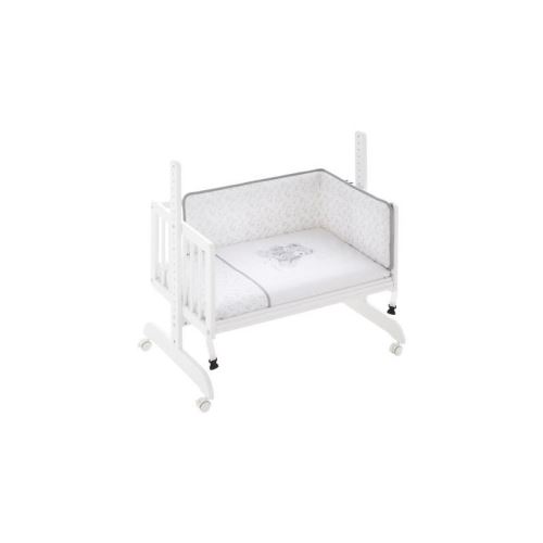 LULU CASTAGNETTE Berceau Co-Dodo avec Ensemble Carina Lulu 55x85 cm Gris