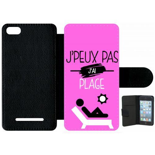 étui porte feuille xiaomi mi 4c j peux pas j ai plage 6