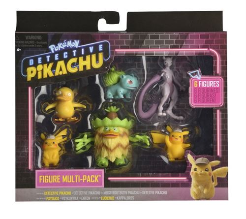 Pack de 6 figurines Pokémon Détective Pikachu