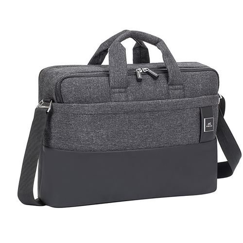 RivaCase Lantau Toploader 15 Sacoche pour Ordinateur Portable MacBook et Ultrabooks 6 Noir chiné